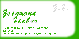 zsigmond hieber business card